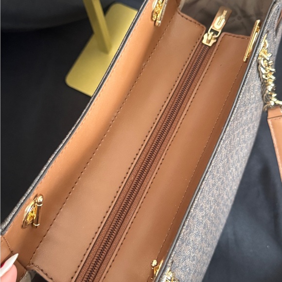 Michael Kors Signature Brown Large Chain Tote | NWT - Picture 7 of 12